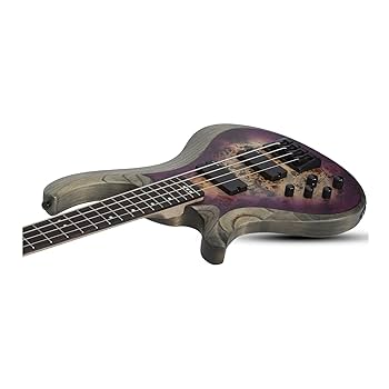 Amazon.com: Schecter Riot-4 Bass Left-handed - Aurora Burst